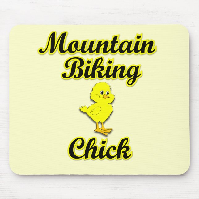 Gebirgsradfahrendes Küken Mousepad (Vorne)