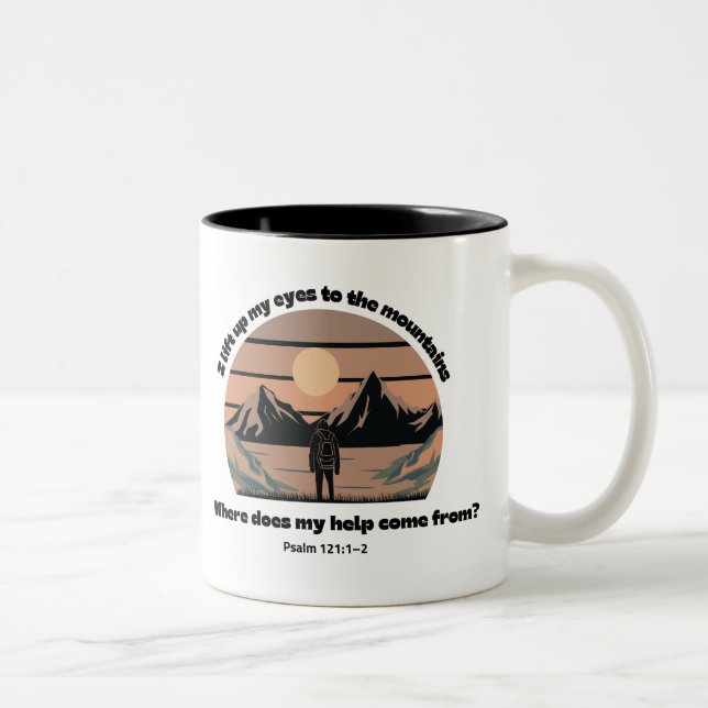 Gebirgsschrift Zweifarbige Tasse (Rechts)