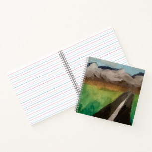 Gebirgsstraße Notizbuch