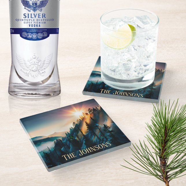 GebirgsSunset-Signatur Glasuntersetzer (Von Creator hochgeladen)