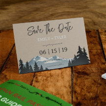 Gebirgswaldbäume Save the Date