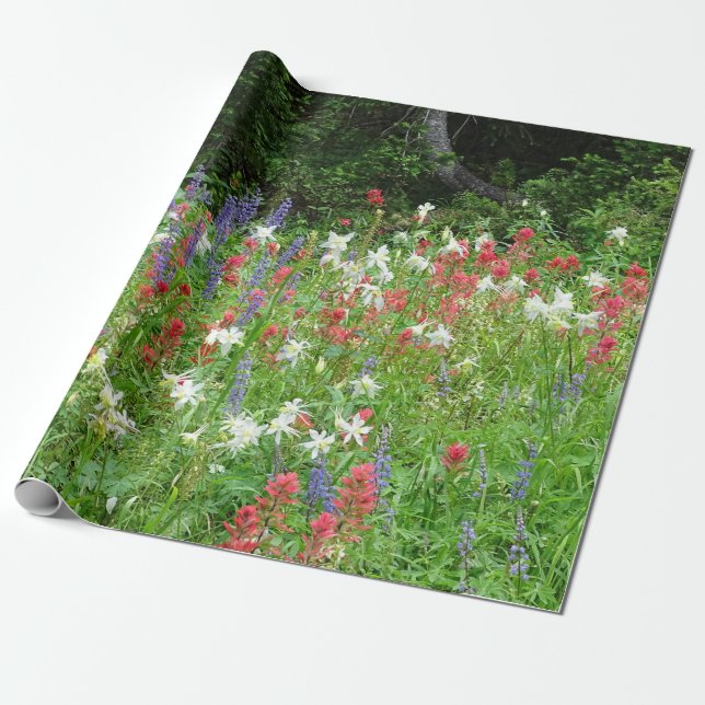 GebirgsWildblumen im Juli Geschenkpapier (Ungerollt)