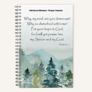 Gebirgszeitung "Bible Verse Mountains" Notizbuch