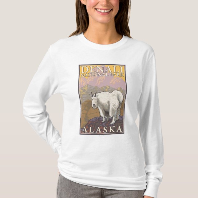 Gebirgsziege - Denali Nationalpark, Alaska T-Shirt (Vorderseite)