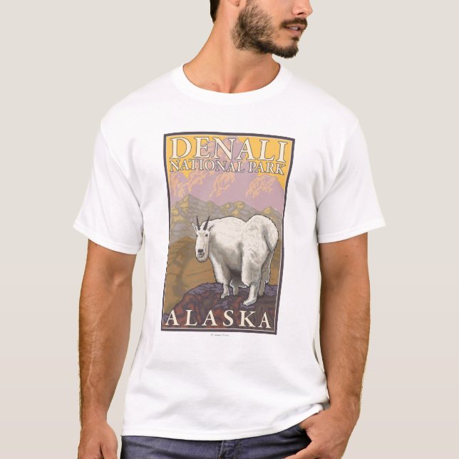 Gebirgsziege - Denali Nationalpark, Alaska T-Shirt (Vorderseite)