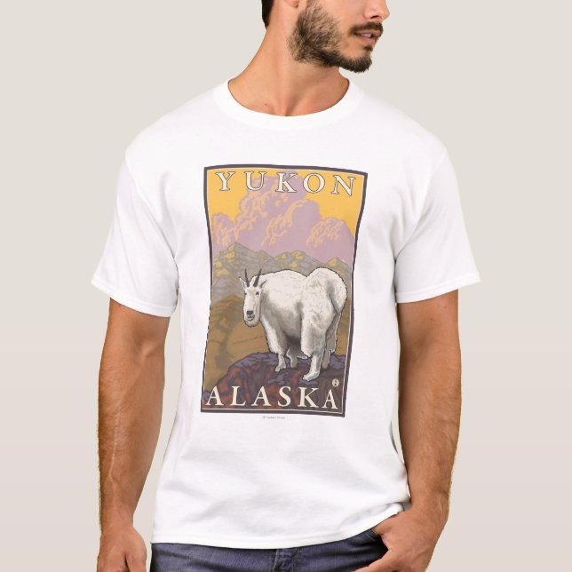 Gebirgsziege - Yukon, Alaska T-Shirt (Vorderseite)