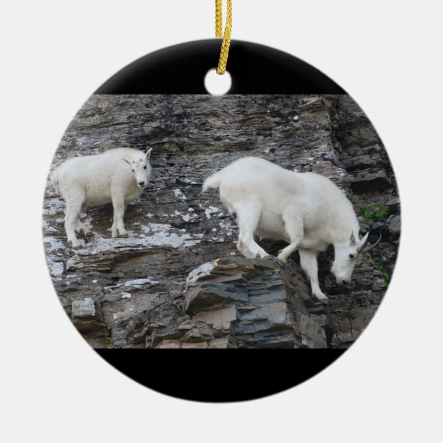 Gebirgsziegenfamilie Keramikornament (Vorne)