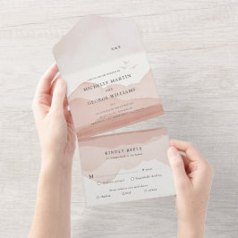 Gebirgszug Hochzeit in einer Einladung