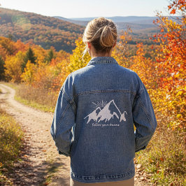 Gebirgszug T - Shirt Jeansjacke