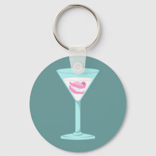 Gebiss-falsche Zähne Martini Schlüsselanhänger