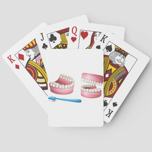 Gebiss-Spielkarten Spielkarten (Rückseite)