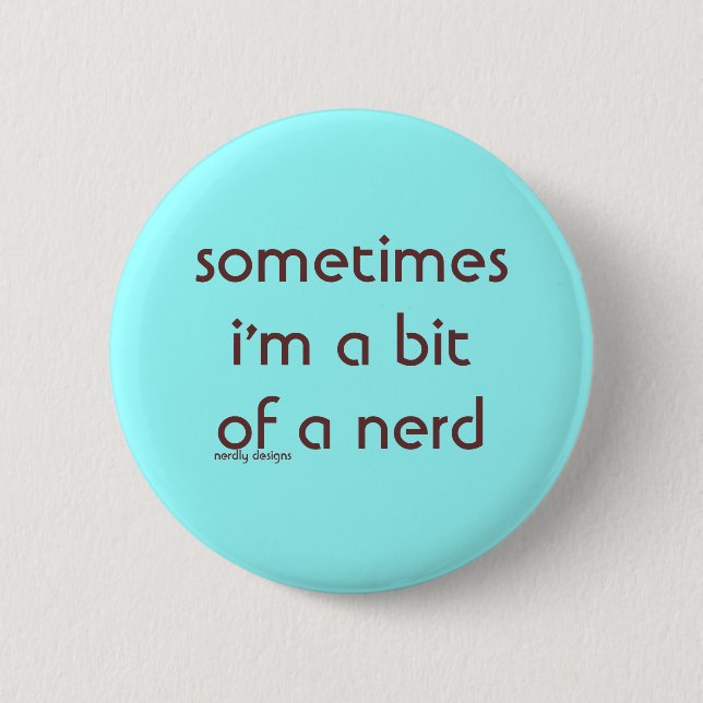 gebissen von einem Nerdknopf Button (Vorderseite)