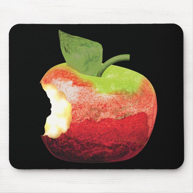 Gebissener Apfel Mousepad (Vorne)
