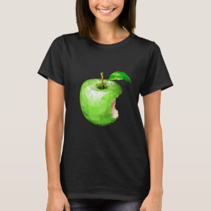 Gebissenes grünes Apple T-Shirt