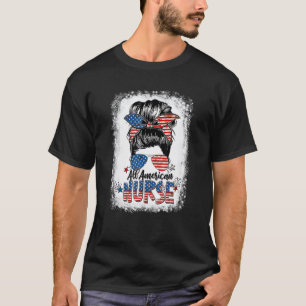 Gebleicht All American Nurse Unordentlicher Dutt U T-Shirt