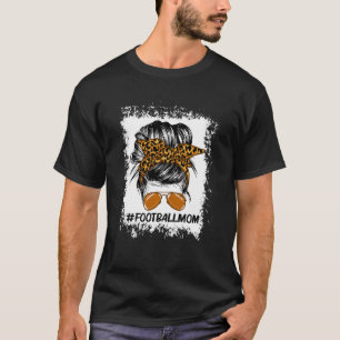 gebleicht American Football Leopard Mama Life Mess T-Shirt