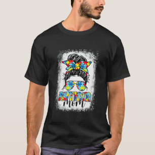 Gebleicht Autistischer Autismus-Bewusstsein Mutti T-Shirt
