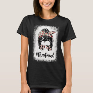 gebleicht Cheer Friend Messy Bun Cheerleader Mothe T-Shirt