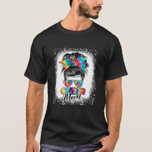 gebleicht Cheer Mama Messy Bun Haare Sonnenbrille T-Shirt
