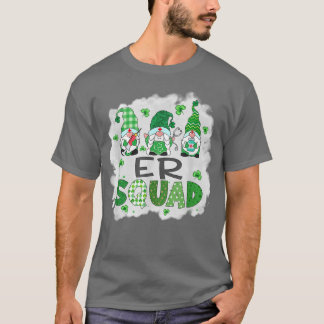 gebleicht ER Squad Gnomies St Patricks Day Nurse S T-Shirt
