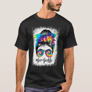 gebleicht Gee Gee Life Messy Hair Bun Gefärbte Kra T-Shirt