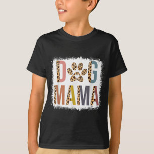 gebleicht Hund Mama Leopard und Mama Boho Mutter T-Shirt