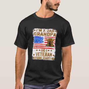 gebleicht Ich bin ein Vater Opa und ein Veteran ni T-Shirt