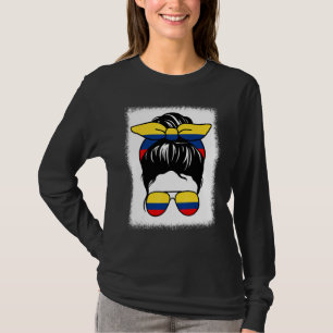 gebleicht kolumbianische Mama Messy Bun Colombia M T-Shirt