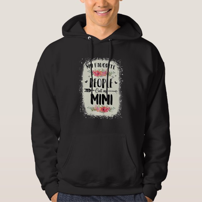 Gebleicht Meine Lieblings-Leute nennen mich Mimi M Hoodie (Vorderseite)