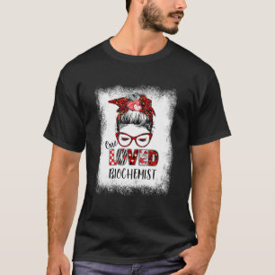 gebleicht Messy Bun One Love Biochemiker Valentine T-Shirt