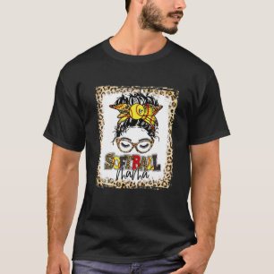 gebleicht Softball Mama Messy Bun Game Day Mütter T-Shirt