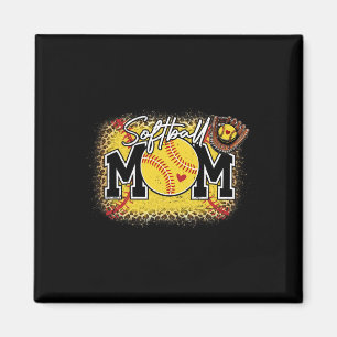 Gebleicht Softll Mama Leopard Softll Liebhaber Mut Magnet