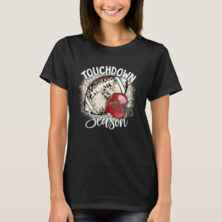 Gebleicht Touchdown-Saison American Football Game  T-Shirt
