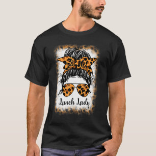 Gebleichte Leopardin Mittagessen-Dame Unordentlich T-Shirt