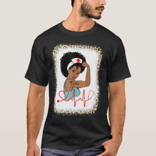 Gebleichte Schwarze Lpn Starkes Medizinisches Symb T-Shirt
