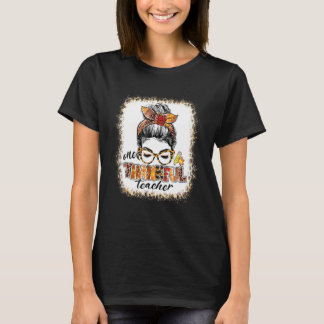 Gebleichter Eine Dankbarer Lehrer Unordentlicher D T-Shirt