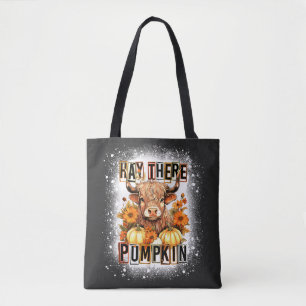 gebleichter Hai dort Pumkin Hochland Kuh Fall Herb Tasche