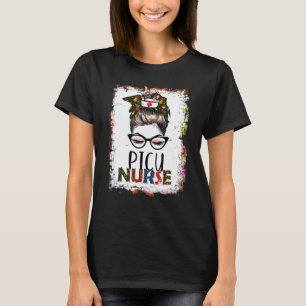 Gebleichter Weihnachts-Picu-Krankenschwester-Unord T-Shirt