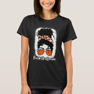 Gebleichtes Basketball-Mutter-Leben Mit Leopard-Un T-Shirt