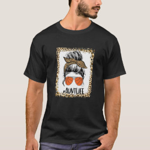 Gebleichtes Basketball-Tante-Unordentliche-Bun-Tan T-Shirt