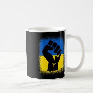 Gebleichtes Hemd Faust Flagge Ich stehe mit Ukrain Kaffeetasse