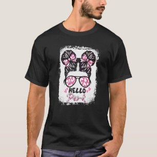 Gebleichtes Leopard Hello Pre K Vorschule Unordent T-Shirt