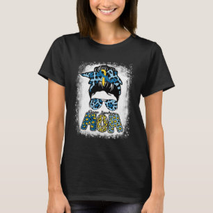 Gebleichtes Mama-Leben Unordentlicher Dutt Down-Sy T-Shirt