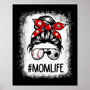 Gebleichtes Mamma Leben Fußball Unordentlicher Dut Poster