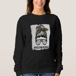 Gebleichtes Volleyball-Mutter-Leben Leopard-Unorde Sweatshirt