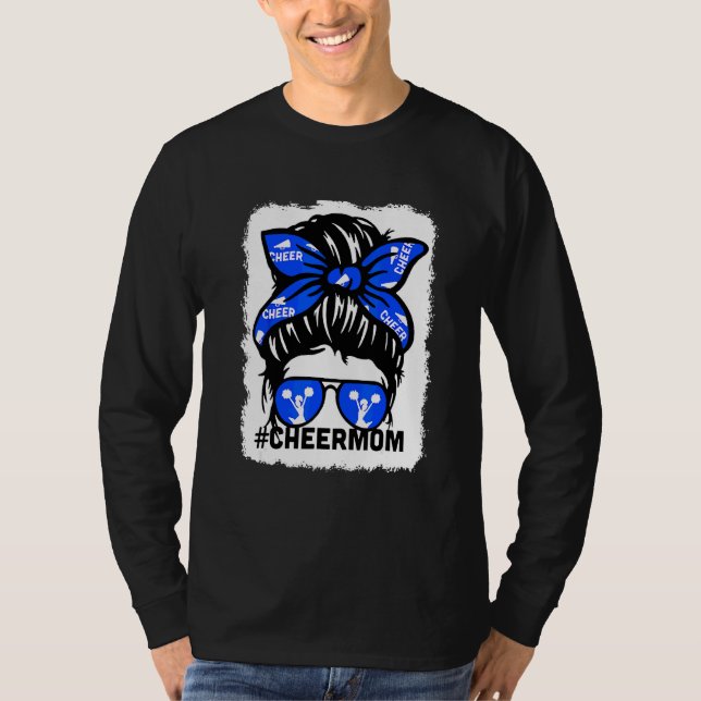 Geblendete Cheer Mutter Mama Parent Cheerleader Ma T-Shirt (Vorderseite)