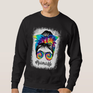 geblendete Mawmaw Life Messy Hair Bun Gefärbte Kra Sweatshirt