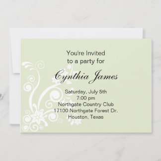 Geblüht grüne Einladung (#INV 021)