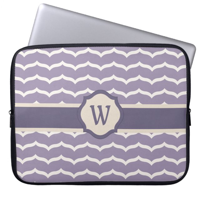 Geblüht Zigzag Laptop Sleeve (Vorderseite)
