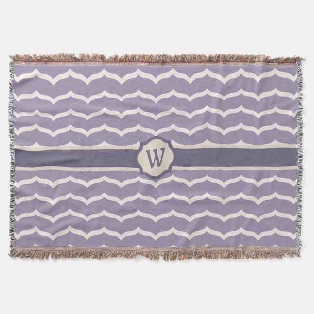 Geblüht Zigzag Throw Blanket Decke (Vorderseite)